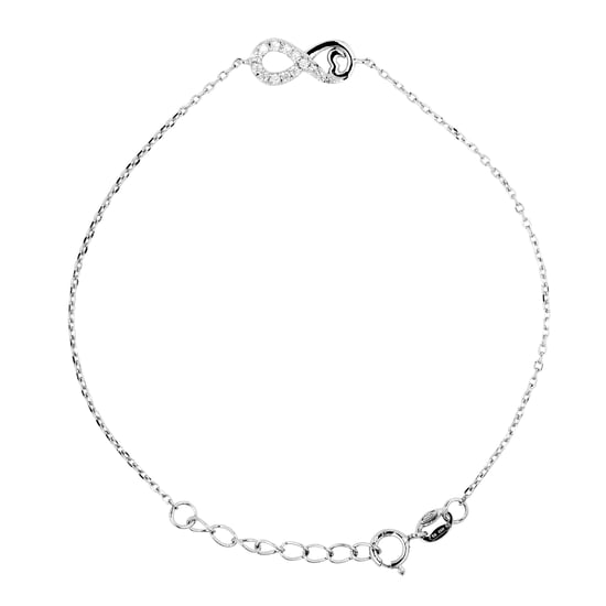 Infinity Armband Zirkoniumoxides Sieraden Zilver 925 Instelbaar - Image 1