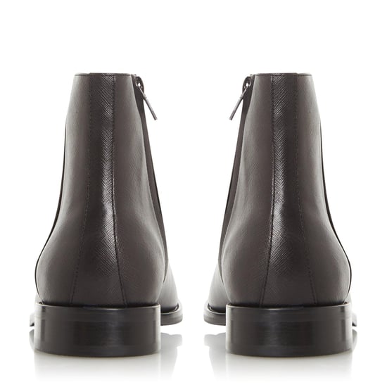 Dune Mens MONOCO Saffiano Back Panel Side Zip Boots