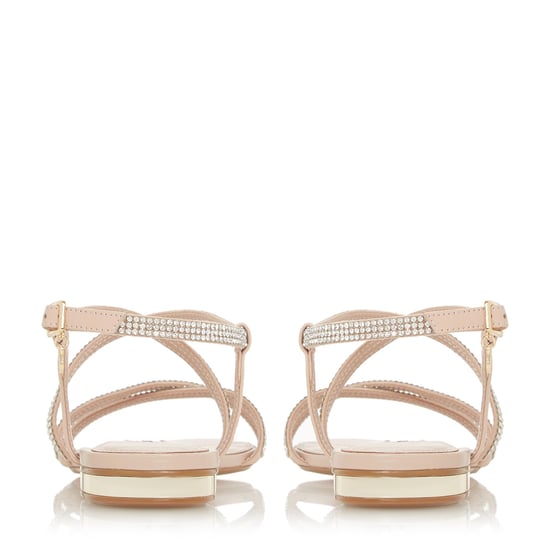 Dune Ladies NEVE Multiple Strap Diamante Embellished Flat Sandals