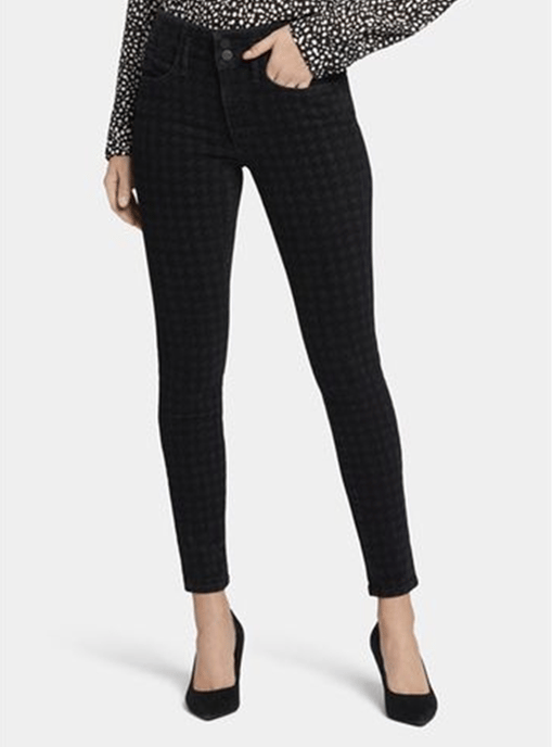 Ami Skinny Jeans Houndstooth Premium Denim