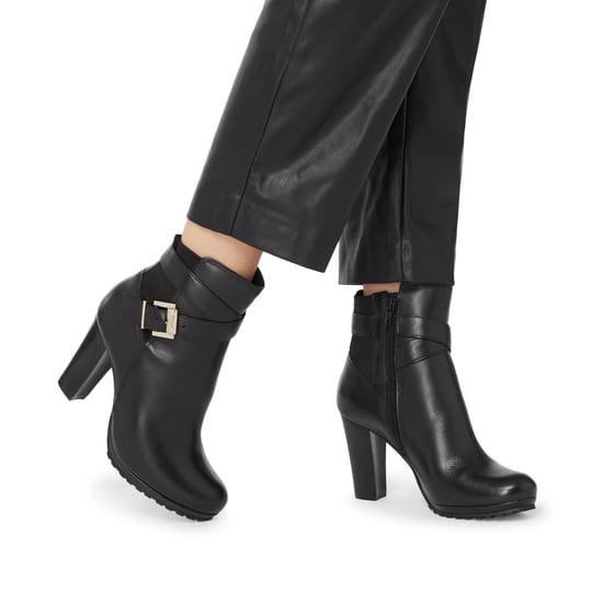 Dune Ladies ORRION Buckle Block Heel Boots