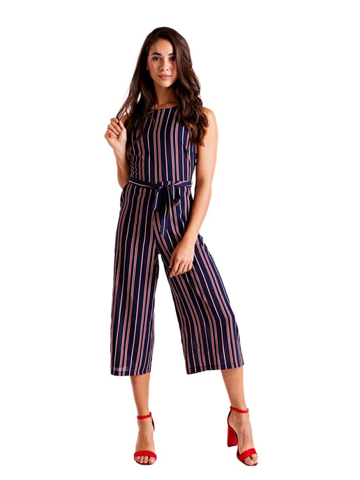 Nautical Stripe Culotte Jumpsuit