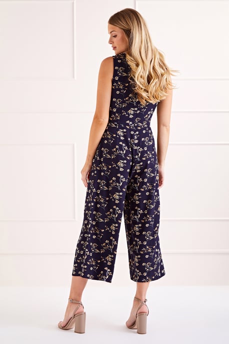 Cowl Neck Culotte Jumpsuit