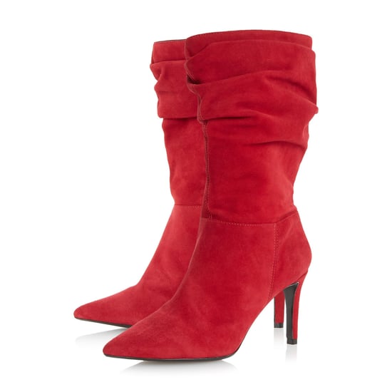 Dune Ladies REENIE Point Toe Ruched Calf Boots