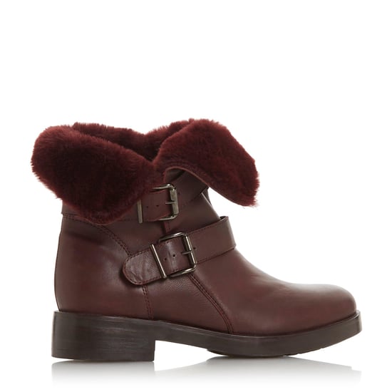 Dune Ladies ROSEWOOD Double Buckle Calf Boots