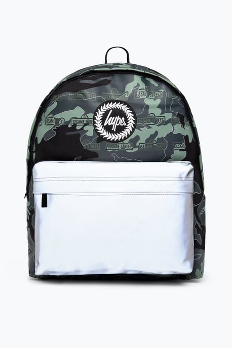 Hype X Sesame Street Grey Logo Camo Backpack