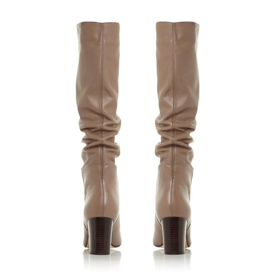 Dune Ladies SILENE Ruched Block Heel Knee High Boots