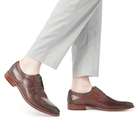 Dune Mens STAFFORD Perforated Detail Lace Up Shoes