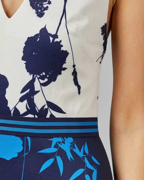 Ted Baker Tilliai Bluebell Bodycon Dress in Dark Blue