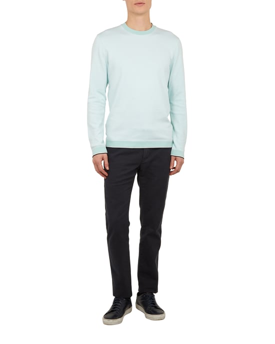 Ted Baker Toyde Long-Sleeved Oxford Jersey Crew Neck, Mint