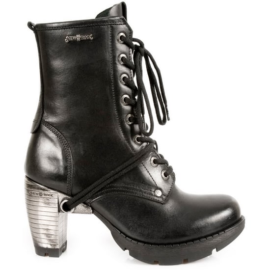 New Rock Ladies Black Leather Gothic Trail Boots- TR001-S1