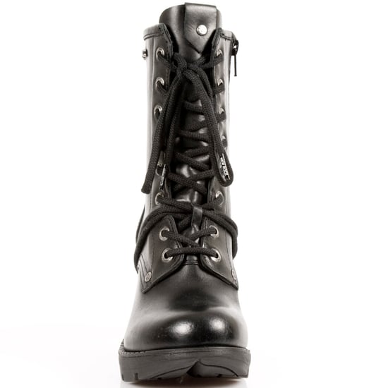 New Rock Ladies Black Leather Gothic Trail Boots- TR001-S1