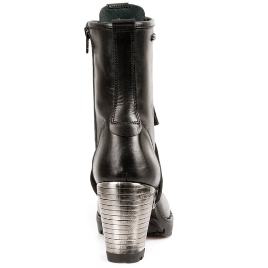 New Rock Ladies Black Leather Gothic Trail Boots- TR001-S1