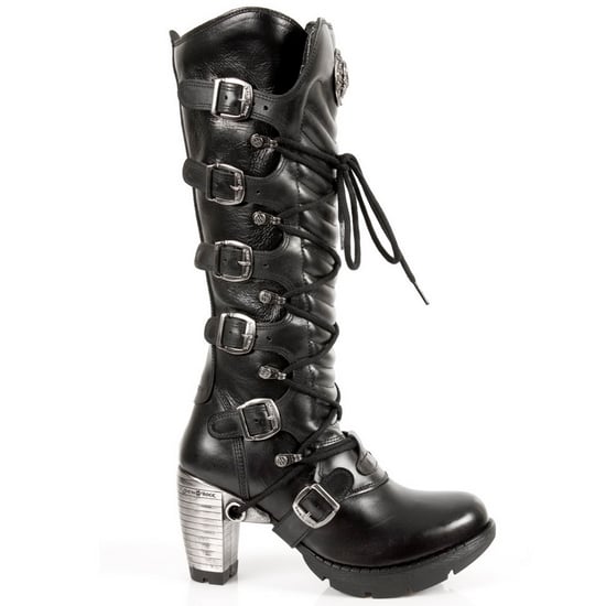 New Rock dames kniehoge laarzen met zwarte gesp en veters - TR004-S1 - Image 2