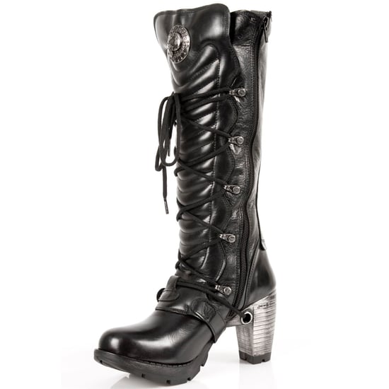New Rock dames kniehoge laarzen met zwarte gesp en veters - TR004-S1 - Image 3