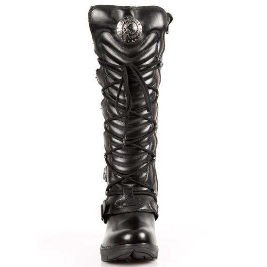 New Rock dames kniehoge laarzen met zwarte gesp en veters - TR004-S1 - Image 4