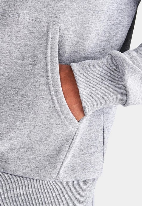 The North Face Logo Woven Pocket Hoodie in Lichtgrijs - Image 5