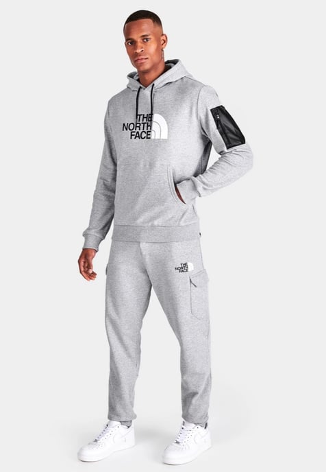 The North Face Logo Woven Pocket Hoodie in Lichtgrijs - Image 6