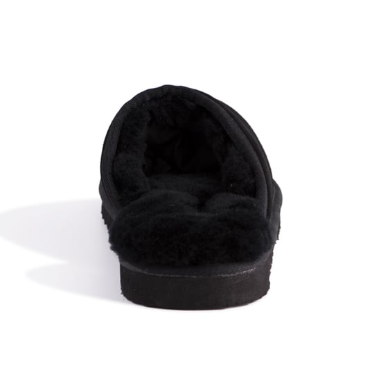 Aus Wooli "Manly" Australia Sheepskin Wool Slippers, Black