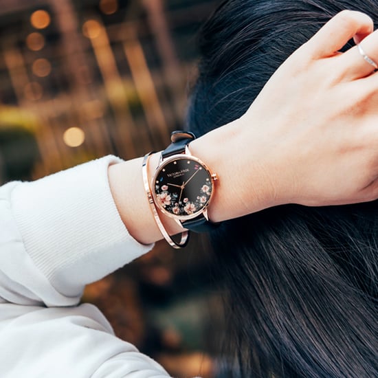 VICTORIA HYDE Horloge Green Park Flower Leer, zwart - Image 2