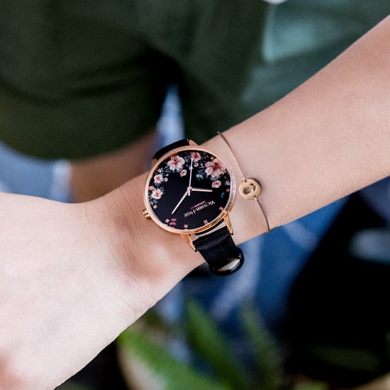 VICTORIA HYDE Horloge Green Park Flower Leer, zwart - Image 3