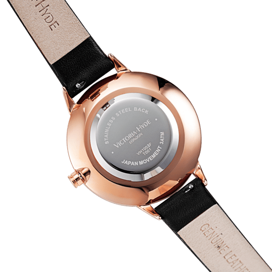 VICTORIA HYDE Horloge Green Park Flower Leer, zwart - Image 5