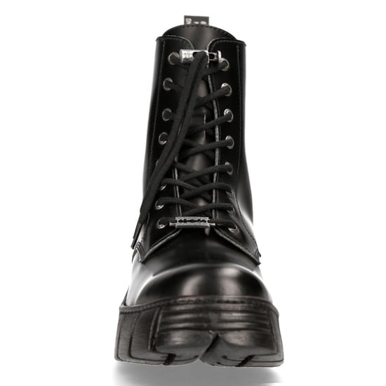 New Rock Boots Leather Ankle Tower Biker Boots-M-WALL026N-C5