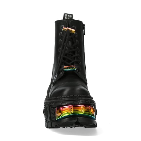New Rock Black Platform Leather Boots-WALL83CCT-S8