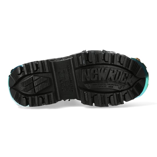 New Rock Black Platform Leather Boots-WALL83CCT-S8