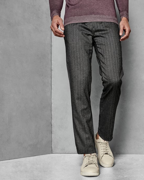 Ted Baker Wenstro Semi Plain Trousers, Charcoal