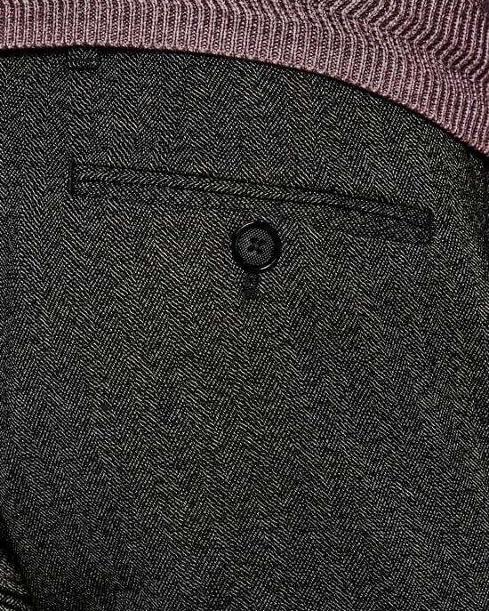 Ted Baker Wenstro Semi Plain Trousers, Charcoal