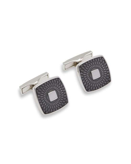 Ted Baker Minam Engine Enamel Cufflinks, Grey