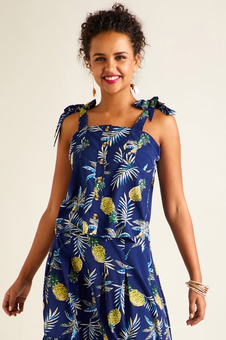 Pineapple Print Top