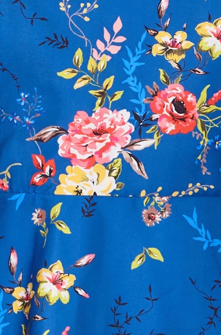 Summer Floral Printed Top With Border Sl