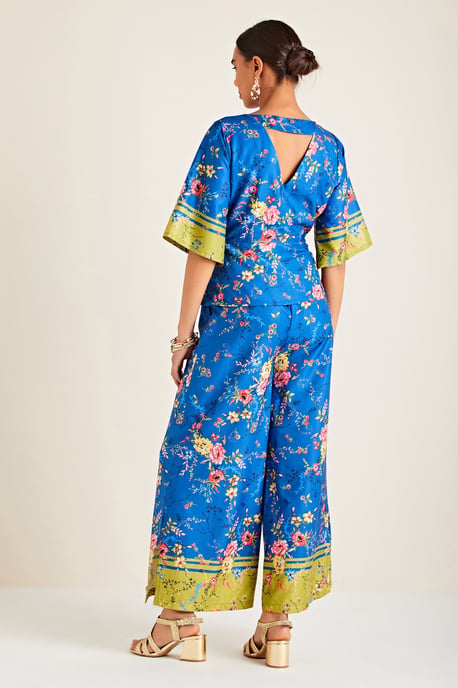 Summer Floral Printed Top With Border Sl