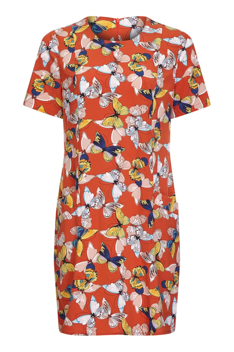 Rust Butterfly Tunic With Pocket Detail