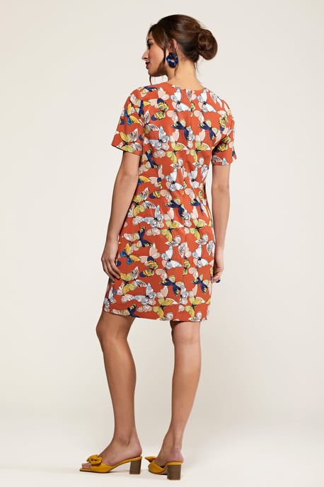 Rust Butterfly Tunic With Pocket Detail