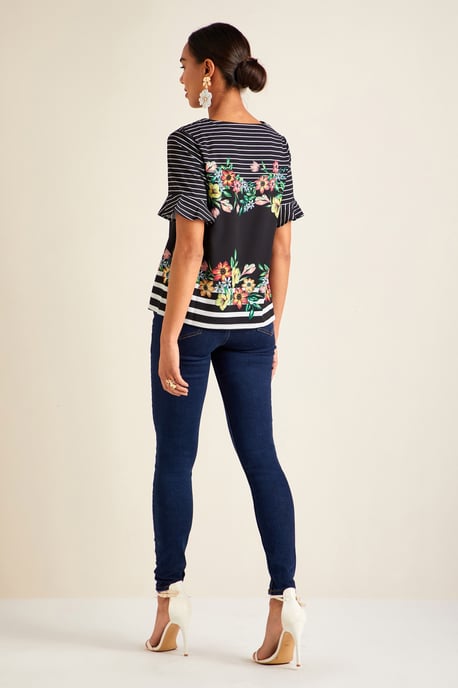 Floral Stripe Top