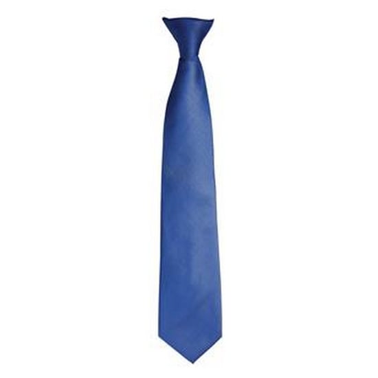 Premier Herenmode "Kleuren" Work Clip On Tie (Middenblauw) - Image 1