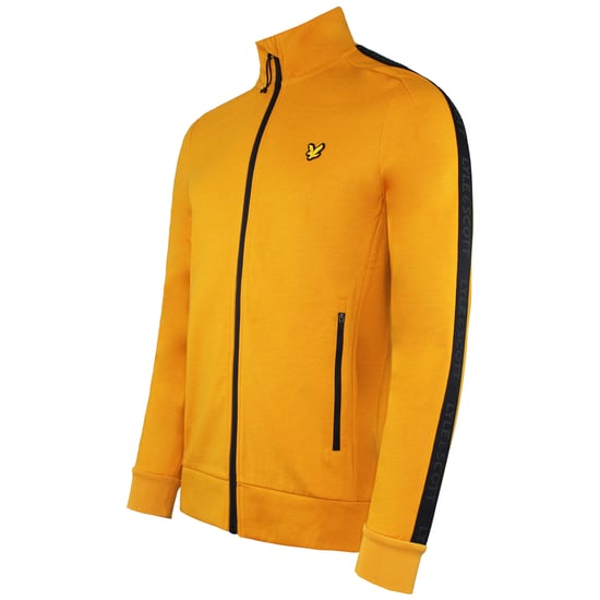 Lyle & Scott Tape Heren Geel Track Jacket - Image 2