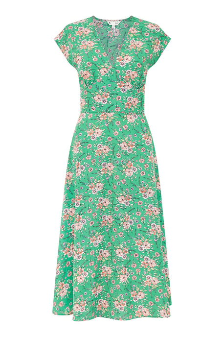 Yumi Green Floral Midi Dress