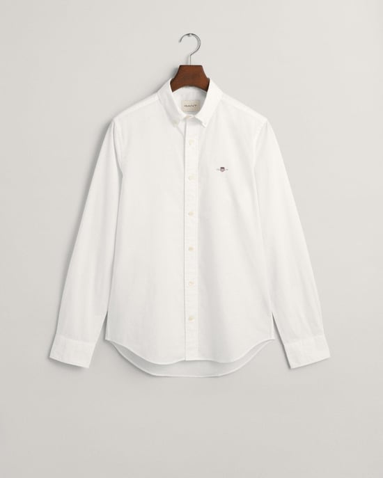 GANT Mens Slim Fit Long Sleeve Poplin Shirt - Image 1