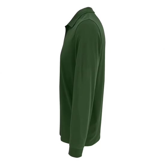SOLS Unisex poloshirt met lange mouwen van katoen voor volwassenen (Fles groen) - Image 3