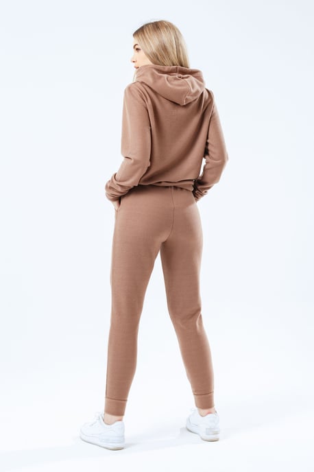 Hype Brown Faux Knit Women'S Tracksuit Set