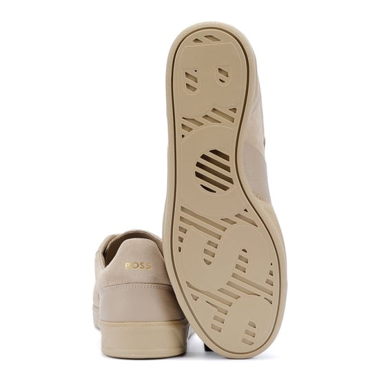 Boss Brandon Suède/Leder Heren Beige Sportschoenen - Image 4