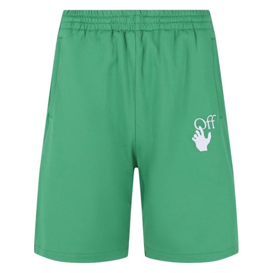 Gebroken witte Hands Off Logo Skate Fit groene trainingsbroek - Image 1