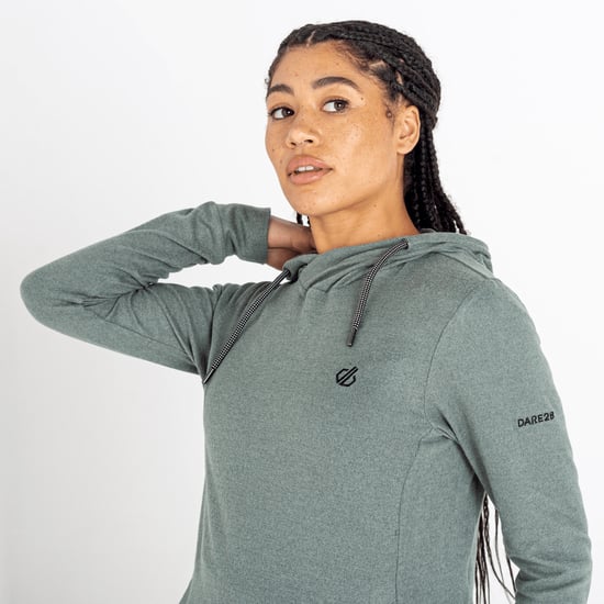Dare 2B Womens/Ladies Out & Out Marl Fleece Hoodie (Duck Green)