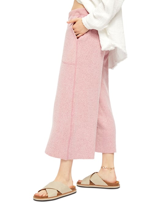 Free People Women's Sweatpants Pink Pull-On Crop Stretch