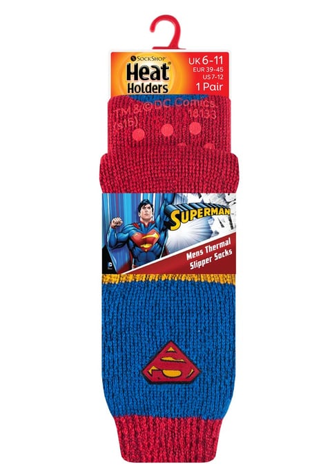 Heat Holders Thermische pantoffelsokken met filmthema voor heren - Superman - Image 2