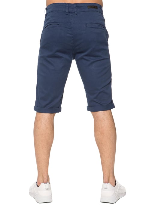 Enzo | Heren Slim Fit Stretch Chino Shorts - Blauw - Image 3